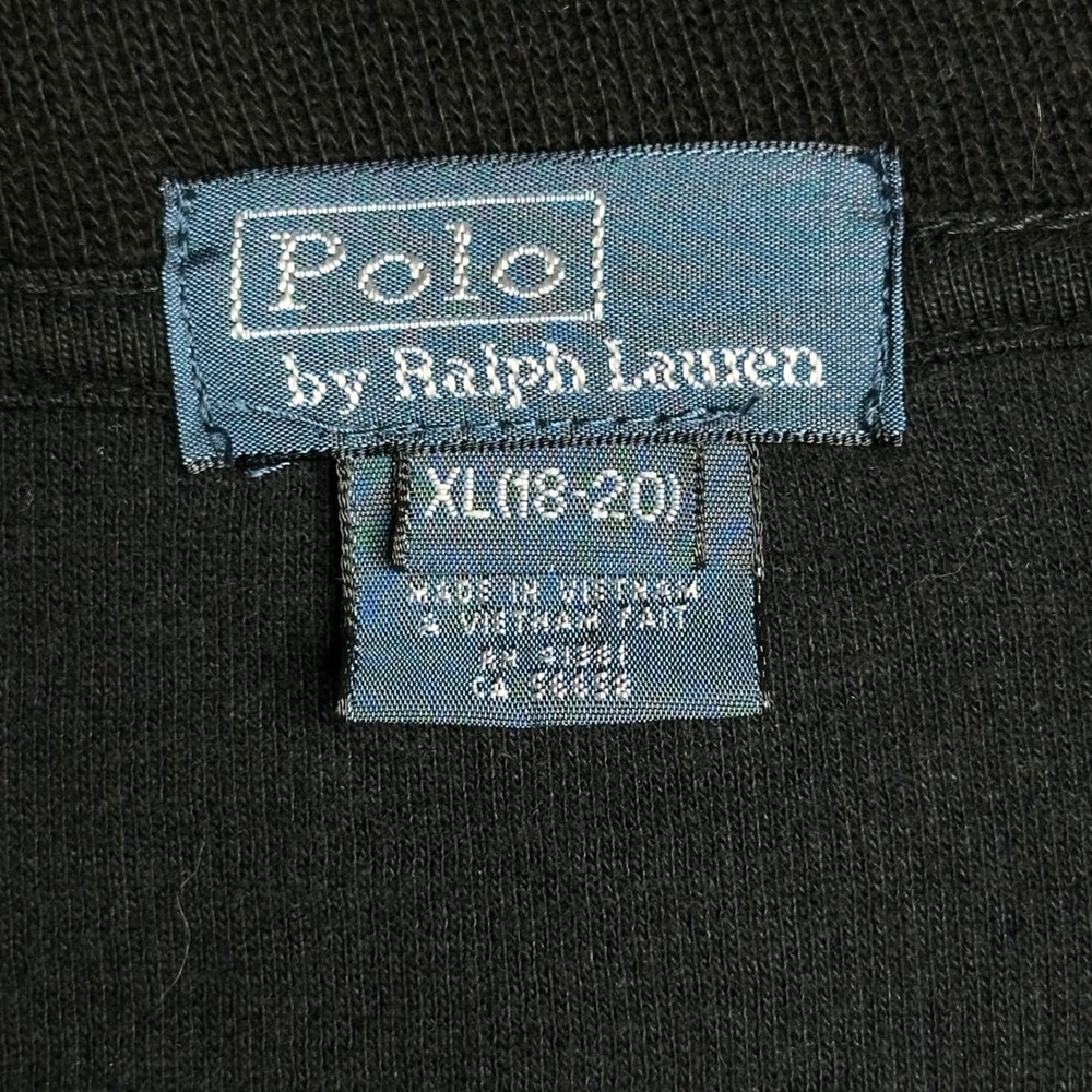 Polo Ralph Lauren Quarter Zip Men XL 18-20 Black Red Pony‎ Mock Neck Pullover - Picture 4 of 8